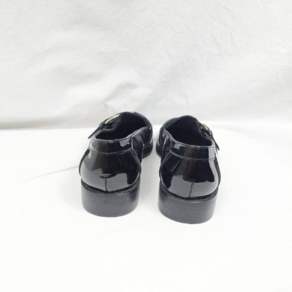Stuart Weitzman Black Patent Buckle Loafers 6M - Picture 5 of 7